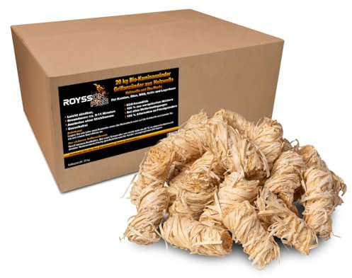 Öko-Anzündwolle 5/10/20/30 kg ökologische Grillanzünder, Kaminanzünder, Ofenanzünder, Holzwolle, Anzünder (5.0, Kilogramm)