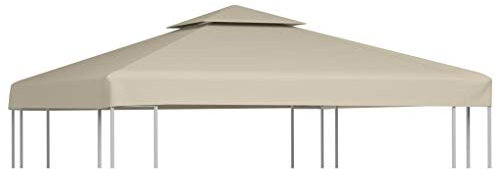 Pavillon-Abdeckung Ersatzdach 310 g/m beige 3 x 3 m, Artikelfarbe beige