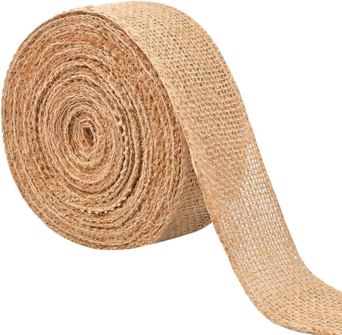 YSTrillion Jutesäckväv Band 10 M X 4 Cm Naturlig Säckväv Juteband Rullar Vintage Presentband För Gör-Det-Själv-Hantverk, Bröllopsdekoration, Presentförpackning