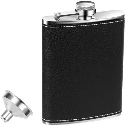 8oz Hip Flask Portable Hip Flasks Alcohol Flask with Funnel Leakproof Whisky Flask Hipflask Hip-Flask for Men Women Climbing Camping Barbecue Bar Party Drinker