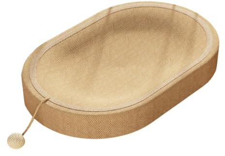 Gralara Lit à gratter en Sisal pour Chat, Coussin à gratter, Protection des Meubles, nid de Couchage Robuste pour Chaton, lit de Salon pour broyer Les Griffes