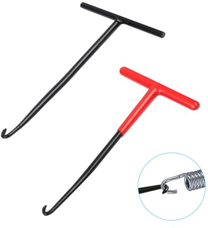 QiXinGYL 2 ganci a molla per scarico, per moto, in acciaio, per freni, per attrezzi, in metallo, con impugnatura a T, gancio a T per biciclette, trampolini, motociclette, attrezzi