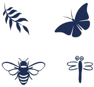 Tattwo.me - Temporäre Tattoos für Erwachsene und Kinder, 2 Wochen, wasserfest - 4 Tier- und Pflanzenmodelle zum Ausschneiden - Pflanzliche Tinte - EU-Kosmetik-Zertifikat - (5X5 - P0969)