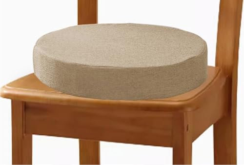 Cuscini Rotondi per Sedie Cucina, 30/40/45/50cm Cuscino per Sedia da Pranzo, Rimovibile Cuscini per Sedia Rotondi per Esterno, Giardino, Cucina, Ufficio(A4,50x10cm/19.6x4in)