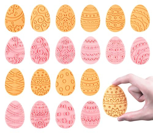 10 Stück Ausstechförmchen Ostern, Oster Ausstecher Set, 3D DIY Keksausstecher Ostern, Kunststoff Osterei Plätzchenformen für Kinder, Cookie Cutter, Cookie Backen Form, Kinder Backen Küche Zubehör