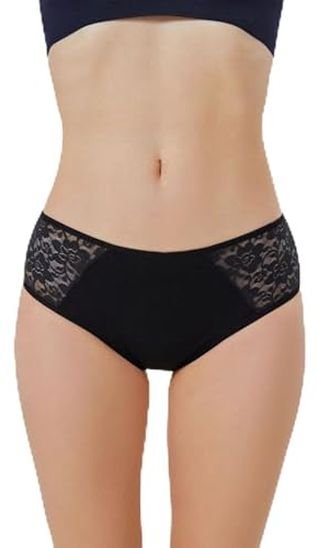anaissa Mestruale Laia - Cotone biologico con assorbimento molto abbondante | Ideale per le mestruazioni forti o grave incontinenza | Comfort, protezione e stile tutto il giorno, Nero , M