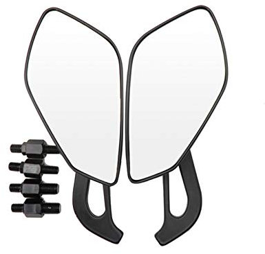 Rynplex 1 paar Universal M10 M8 Roller Rückspiegel Moped ATV Motorrad Backup Spiegel Motorrad Rearview Außenspiegel Verstellbare Motorradspiegel