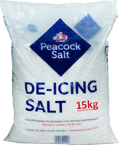 Peacockk Salt 15KG Bag White De-Icing Rock Salt