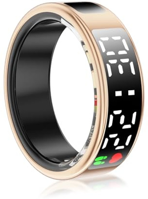 Cuifati Smart Ring Health Tracker with Display Screen & Touch Control, Fitness Tracker Health Ring for Women & Men, Sleep Tracker,Multiple Sports Modes, IP68 Water Proof, Pedometer (10)