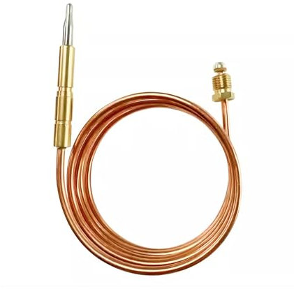 Termocoppia Universale a Gas M8, Sonda Termocoppia per Bruciatore a Gas, 600mm, Pezzi di Ricambio per Riscaldamento Esterno, Dadi di Collegamento, Accessori per Camino e Barbecue
