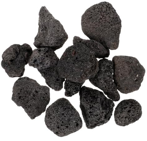 FONDOTIN Echte Vulkanaquarium-Steine 300 G Packung Schwarz Dekosteine ​​für Aquarien Und Topfpflanzen