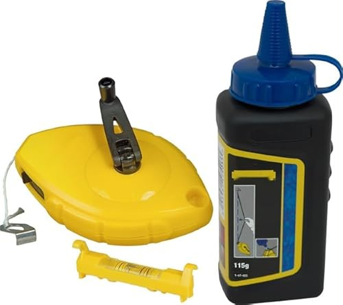 tiralíneas - herramienta de medición de 30 m, incluye polvo y nivel de cordel, ideal para trazados precisos en construcción y bricolaje.