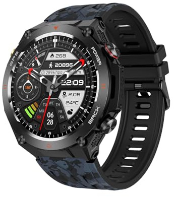 SENECESLI Smart Watch per Uomo e Donna Fitness Tracker, Smartwatch per Monitoraggio della Salute da 1,45 Pollici, 100 modalità Sport Impermeabilità 10M, 650mAh Integrato, Smart Watch con GPS (Nero