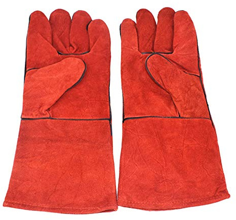 PANGBOER Gants de protection anti-morsure en cuir pour oiseaux - 34 cm de long - Pour dressage de perroquets, reptiles, dressage d'oiseaux