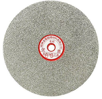 sourcingmap 200mm 8-inch Grit 60 Diamond Coated Flat Lap Disk Wheel Grinding Sanding Disc