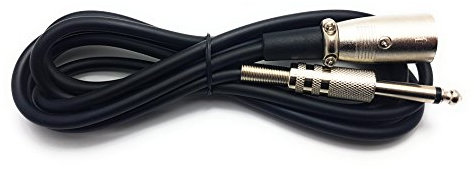 MainCore 2m Long 6.35mm ¼” Mono Jack Plug to XLR Male Instrument Cable (Available in 1m, 2m, 3m, 5m) (2m)