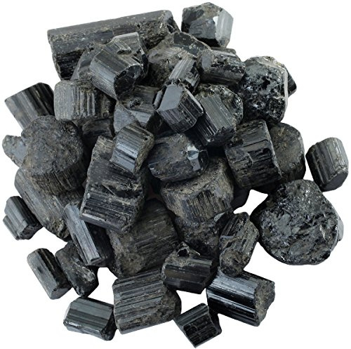 mookaitedecor Natürliche Schwarzer Turmalin Rohsteine Kleine Edelsteine | 460g Natur Rohe Kristalle Edelsteine Aquarium, Mineralien Wasserstein für Heilung Dekoration Reiki Schmuckherstellung