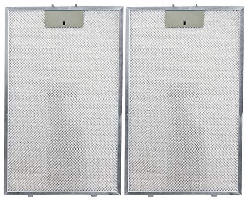 SPARES2GO Metal Mesh Cooker Hood Extractor Vent Grease Filter for Terzismo LAM2501 Oven (460 x 260mm, Pack of 2)