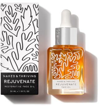 Naked & Thriving Rejuvenate Restorative Face Oil | Organic, Vegan, & Naturally-Derived Skin Care | Reduce the Look of Wrinkles and Moisturize Skin (1.18 oz/35 mL)