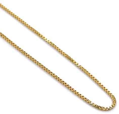 Collana Veneziana in Argento 925 Placcato Oro, Lunghezza 50 cm Oro