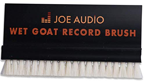 Joe Audio Premium Wet-Goat Nettoyant pour disques Audio Vinyle LP en Poils de chèvre Fins et naturels | Plumeau | Le Dispositif de Brosse Antistatique Sweep ne rayera Pas Votre Disque et Comprend Un