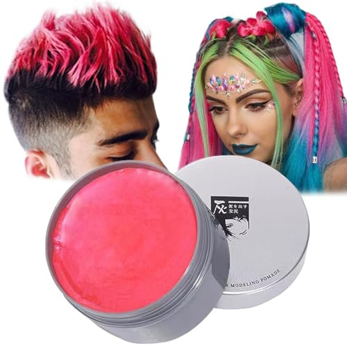 Cire Capillaire Colorée Hommes et Femmes Cire Coloration Temporaire Cheveux Cire de Couleur de Cheveux Soluble Dans l'eau Cire Capillaire Naturelle