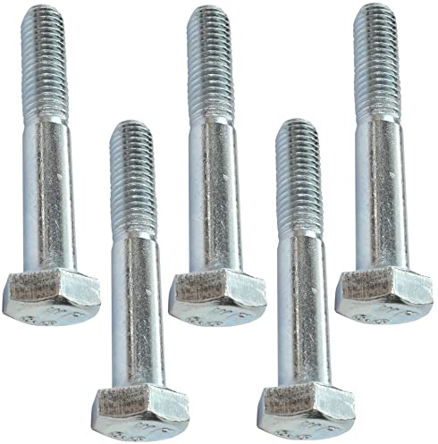 AERZETIX - C47510 - Satz von 5 stück - bolzen sechskantschrauben M8x50 mit teilgewinde - mit sechskantkopf - Ø8x50mm - DIN 931 - klasse 8.8 - aus verzinktem stahl - heimwerken - montagewerkzeug