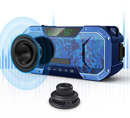 Wind Up Solar Radio, Hand Crank and Solar Powered DAB Radio with USB Phone Charger, Solar Hand Crank Radio with 5000mAh Battery Power, Emergency Use for Camping, Hiking