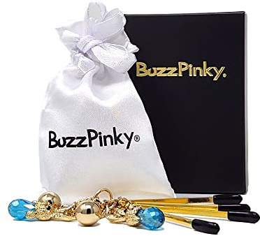 BuzzPinky Rabbit Nippelklemmen mit baumelndem Juwel | Goldfarbenes Finish & elegantes Kettendetail | Einstellbare Spannung für maßgeschneiderte Empfindung