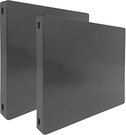 PROREGAL 2x Memoboard aus Stahl geschlossen | HxBxT 30x30x3,5cm | Grau | Wandtafel Trägersystem Magnettafel Lochblech