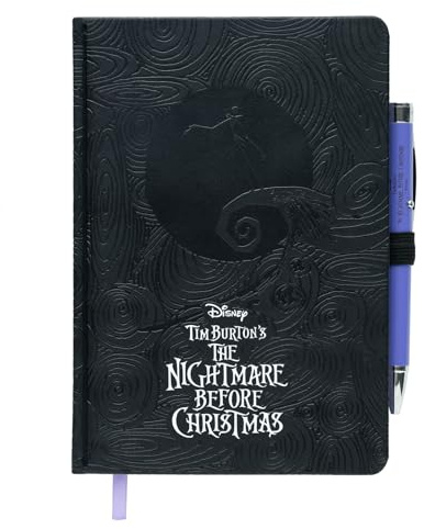 Grupo Erik Disney The Nightmare Befotre Christmas Notizbuch A5 Tagebuch | Reisetagebuch mit Stift Dotted Bullet Journal Ringbuch Mädchen Jungen Einschulung - Notizblock A5 14,8×21,0 cm Geschenke