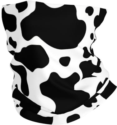 XUZHANG Schwarz-Weiß-Kuh, Bandana-Halsmanschette, weicher Gesichtsschutz, Halswärmer, Schlauch, halbe Gesichtsmaske, Schal, Sturmhaube