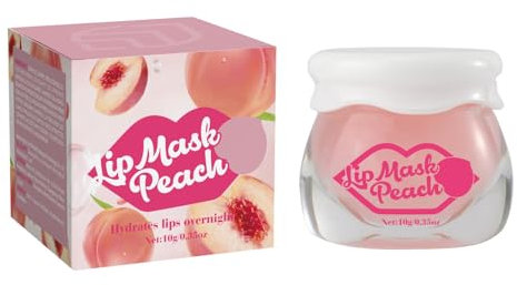 NAOLVE Lippenschlafmaske, Feuchtigkeitsspendende Lippenmaske, Lip Sleeping Mask, für die Lippenhautpflege, Repariert Trockene, Rissige, Schälende Lippenmaske (Pfirsich)