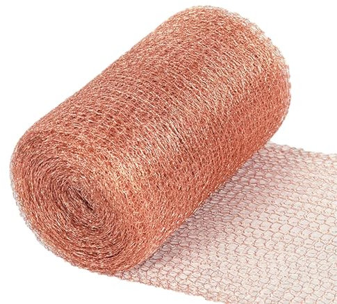 Dtaigou Copper Wool Double-Layer Cuttable Pure Copper Mesh Screen Roll Slug Barrier,Multi-purpose Anti Mouse Snail Fence Netting, Blocker for Closing Gaps Around Gardens Garage Door