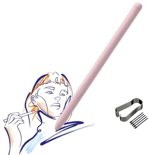 Galaxy Tab S6 Lite Penna Compatibile con Samsung Galaxy Tab S6 Lite (EJ-PP610) [SenzaBlutooth] stylus pen + punte(rosa chiffon)