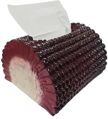 Dispenser di – copertura per forma di mais, scatola per cosmetici, dispenser creativo in resina | contenitore ricaricabile per asciugamani di carta per casa, bagno,