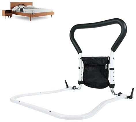 TOOSOAR Barandilla Cama Adulto,Barra de Seguridad Lateral Plegable para Ancianos,con Bolsa de Almacenamiento,Apoyo para Barandilla de Cama para Mayores Discapacitados y Niños
