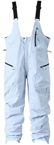 Sunnyuk Pantaloni Sci Uomo, Salopette Sci Uomo Pantalone Sci Snowboard Tuta Termici Curvy Pantaloni Invernale Impermeabile Salopette Taglie Forti Montagna Elasticizzati da Neve