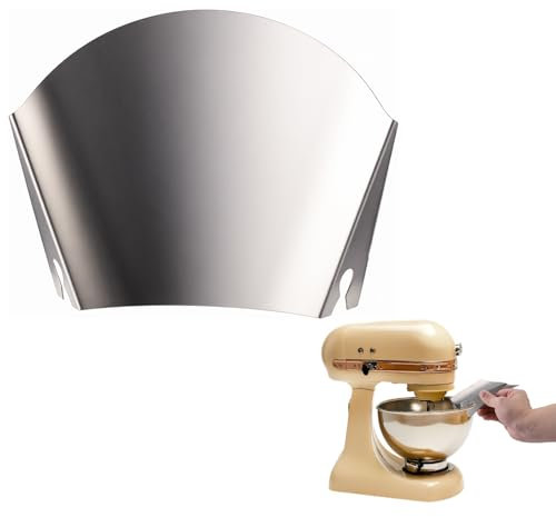 Lyreh Escudo Vertedor Batidora Compatible con Kitchenaid Recipiente para Mezclar de Acero Inoxidable, Tolva Vertedor Batidora de Acero Inoxidable Accesorio Batidora Buen Ayudante de Cocina