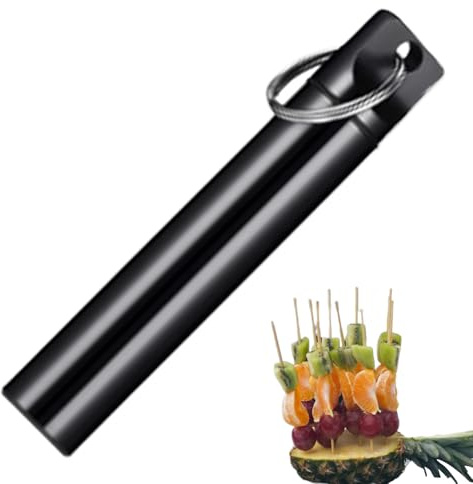 Pitir de de viaje, soporte portátil de palillo de dientes | Dispensador de contenedor de caja de bolsillo de aleación de aluminio | Elegante cubo de recolección de dientes higiénicos para casas, ofici