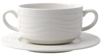 Holst Porzellan MD 125 MD Melody - Juego de 2 tazas de sopa (porcelana, 0,25 L, 9,6 x 14,2 x 5,5 cm, 2 unidades)
