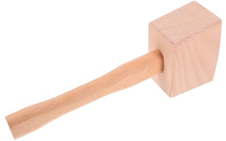 DIYEAH Wooden Mallet Woodworking Hammer for Heavy Duty Judge Hammer for Wood Carving and Woodwork Projects Solid Beech Handle