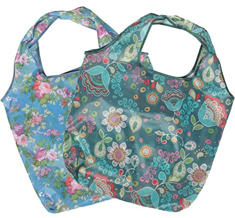 VINTORKY 2 Pièces de Courses Pliable Lot Courses Réutilisables Polyester pour Pique et Stockage Extérieur