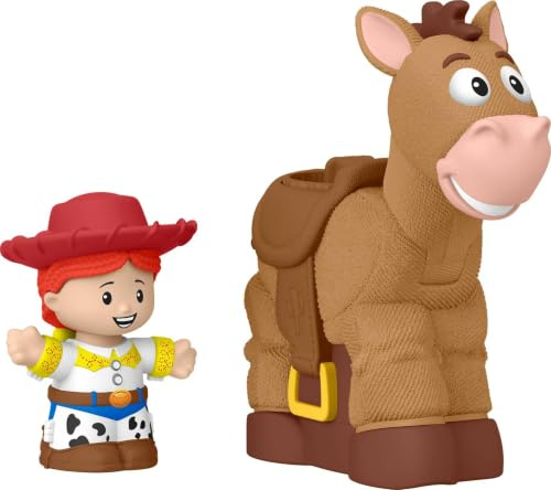 Little People Toy Story Jessie y Bullseye con Movimiento de Cabeza para Niños y Niñas de 1 Año y Medio en Adelante | Caballo de juguete con acción, figura de Jessie, juego de simulación, niños pequeños y niños a partir de 18 meses