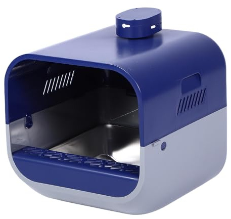 Luocute Lettiera per Gatti Intelligente, Toilette Autopulente in Acciaio Inossidabile con di Spruzzatura a Ventola Integrato e Videocitofono, Ampio Vassoio Antispruzzo per più Gatti (BLUE)