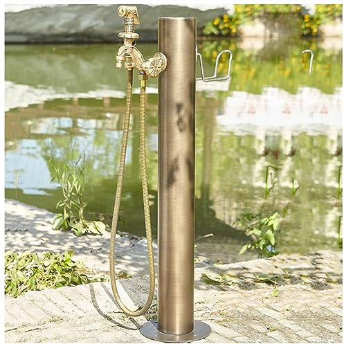 Robinet extérieur à colonne d'eau, borne d'arrosage antigel, robinet de jardin en laiton avec support pour fontaine, élément d'eau durable pour la cour, parfait pour l'irrigation et le jardi