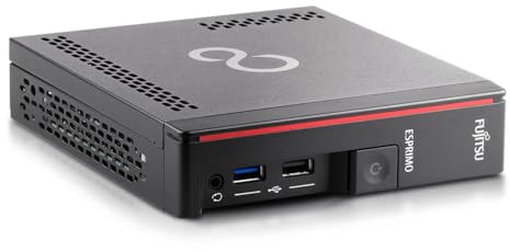 Fujitsu Esprimo G558 - Disco rigido Intel Core i5 9500T da 256 GB, memoria SSD da 8 GB, Windows 11 Pro, incluso W-LAN e Bluetooth Desktop Computer Mini PC (ricondizionato)