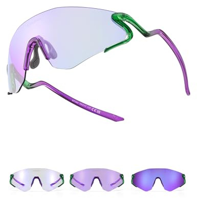 ROCKBROS Fahrradbrille Selbsttönend Sonnenbrille für Herren Damen TR90 | Photochrome Schnelle Brille, UV400 Schutz Sportbrille, Leicht 24g Laufbrille, Verstellbare Nasenpads für Radfahren Laufen