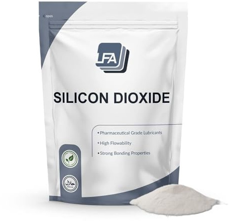 Silicon Dioxide Powder - 1 kg - Moisture-Absorbing Silica Glidant & Anti-Caking Agent for Tablet Press Machine & Capsule Filler Mix