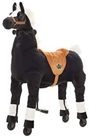 animal riding Riding Reitpferd Maharadscha X-Large, Reittier ab 8 Jahre, Sattelhöhe 80 cm, Pferd schwarz ARP001L